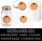 Orange Graduation Thank You Favor Labels | 40 Count, 1.75" Round, Graduation Thank You Stickers, 2026