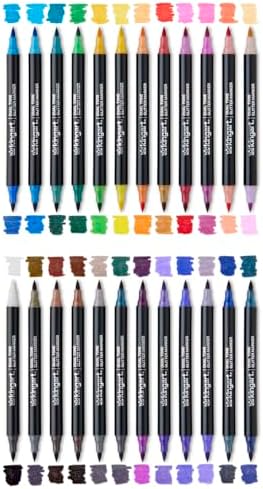 kingart 48-piece acrylic paint marker set – 2mm, close-up detail
