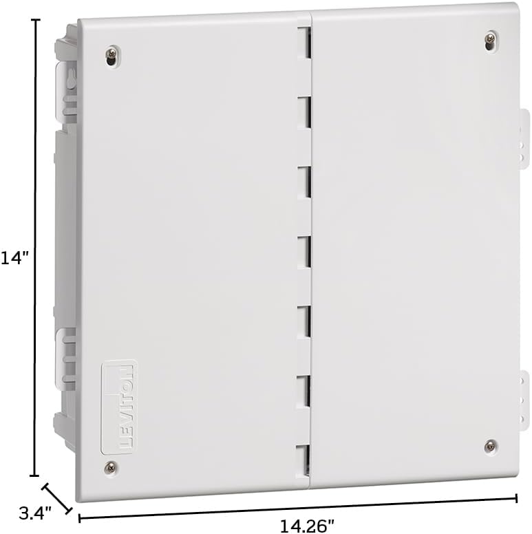 Leviton 14" Wireless Structured Media Center with Vented Cover, 49605-14...