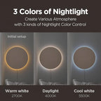 mooas full moon led silent wooden digital wall, side view