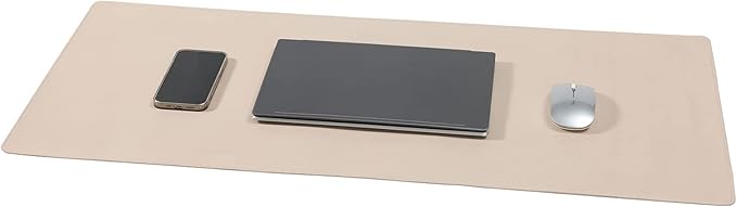Wolaile Desk Blotter Pad, 36x17 inch PU Leather Computer Mouse Mat, Non-Slip by Wolaile