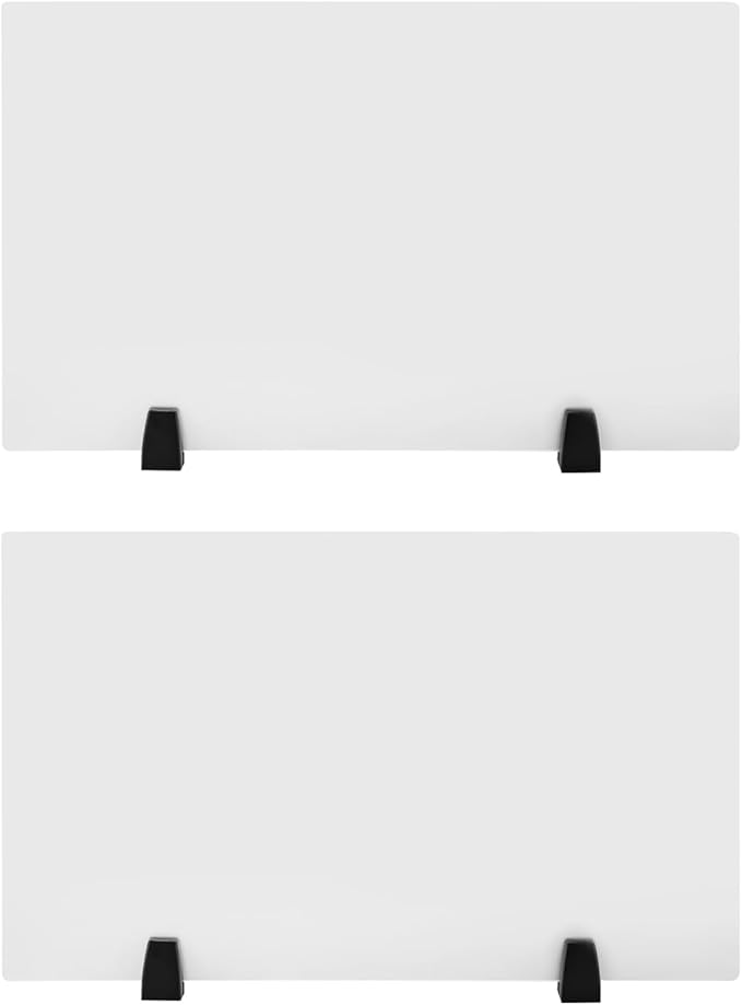 2pcs Acrylic Free Standing Screen, Frosted Clear Acrylic Divider, Dividers - Image 3