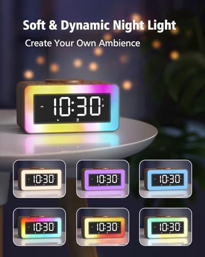 alarm clock for bedroom, wireless charging, bluetooth speaker, package contents