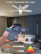 ohniyou 42'' silver low profile ceiling fan with, side view