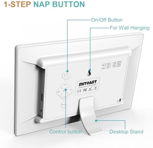 10.1 inch digital alarm clock with date and, package contents