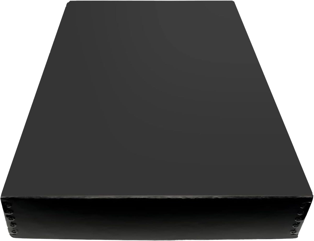 Lineco 13x19 Black Museum Storage Box, Removable Lid and Drop Front Design