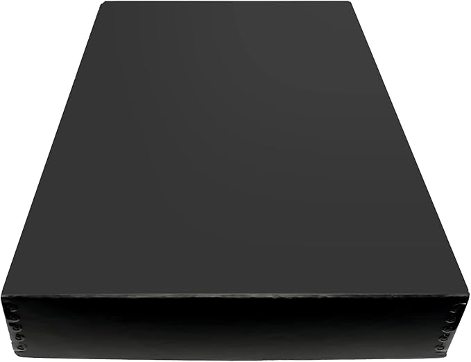 Lineco 13x19 Black Museum Storage Box, Removable Lid and Drop Front Design by Lineco