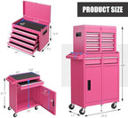 dreamade 5-drawer tool chest combo, rolling tool cabinet, close-up detail