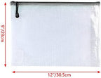 Oaimyy-18 Pcs, Large Mesh Zipper Pouch Document Folders Bag Plastic Zip File - Image 2