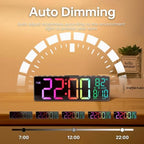 jall 10.5'' large digital alarm clock with big, view 9