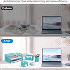 easypag desk organizers and accessories 5 pieces office showing dimensions
