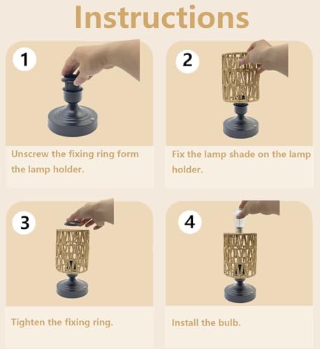Set of 2 Cordless Rechargeable Table Lamps Night Light Desk Lamp