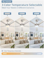 zmishibo 52 inch ceiling fans with lights, bend-resistant, side view
