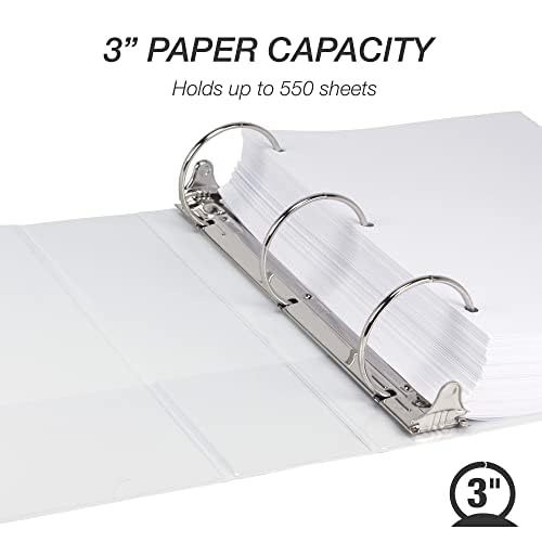 Samsill 3 Inch 3 Ring Binders, Made in USA, Economy Round Ring, 550 Sheet - Image 3