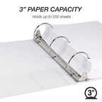 Samsill 3 Inch 3 Ring Binders, Made in USA, Economy Round Ring, 550 Sheet - Image 3