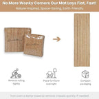 hausattire jute braided woven kitchen runner 2x6 feet showing dimensions