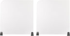 2 Pack Clamp-on Desk Privacy Panels, Frosted Acrylic Desk Dividers by Unknown