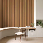 art3d roll-flat acoustic wood slat wall panel, 95.3, side view