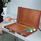 villcase wooden handheld painting box 14.56x9.05x1.77 inches – on a desk or shelf