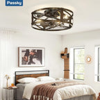 passky 20" caged ceiling fans with lights and, view 9