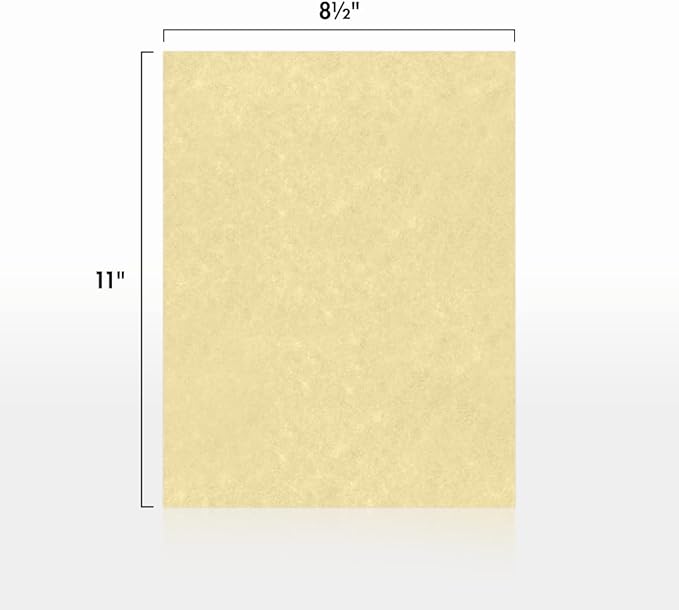 LUXPaper 8.5" x 11" Paper | Letter Size | Gold Parchment | 60lb. Text | 250 Qty - Image 2