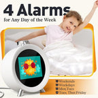 momilla alarm clocks for bedrooms, 2.8" color display shown in use