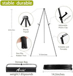aroic 63 "easel stand for display, 6 pack shown in use