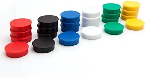 Bullseye Office 24 Round Assorted Color Fridge Magnets, Button Shaped, Small - Image 2