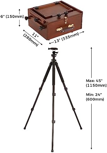 viswin portable plein air easel, pochade box with shown in use