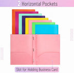 Mr. Pen- Plastic Folders with Pockets and Prongs, 5 Pack, Letter Size | Flexible Plastic Folders with Prongs