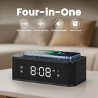 digital alarm clock white noise, loud digital alarm shown in use