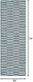 unique loom outdoor striped collection area rug, close-up detail