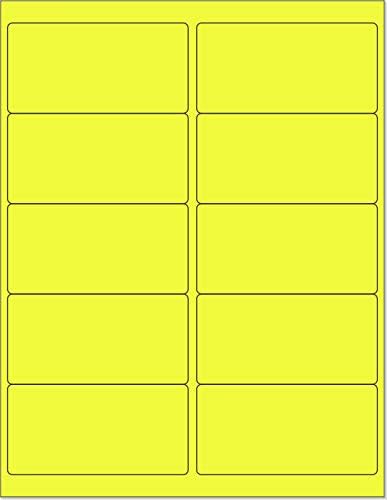 8-1/2 x 11" Neon Color High Light Fluorescent Labels by NextDayLabels