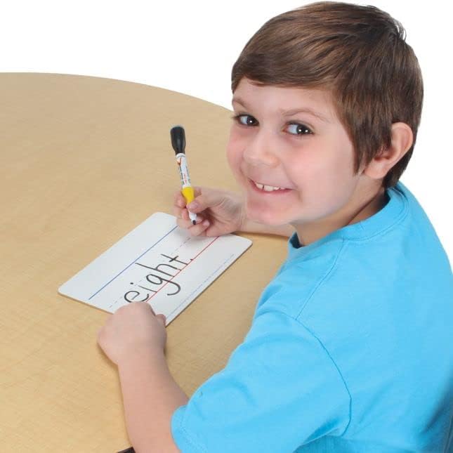 Really Good Stuff Mini Double-Sided Dry Erase Boards, Set of 12