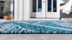 unique loom outdoor botanical collection area rug showing dimensions