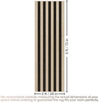 washable 2x6 striped modern easy jute runner indoor shown in use