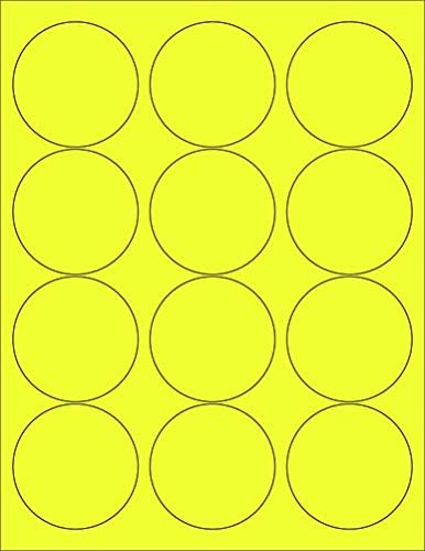 8-1/2 x 11" Neon Color High Light Fluorescent Labels by NextDayLabels