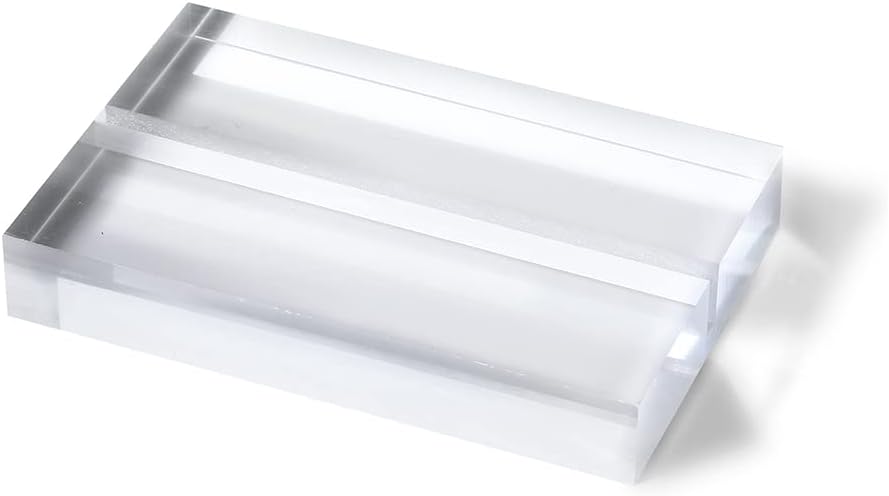 uniqooo 3" clear acrylic stand |3mm slot wedding, main product view