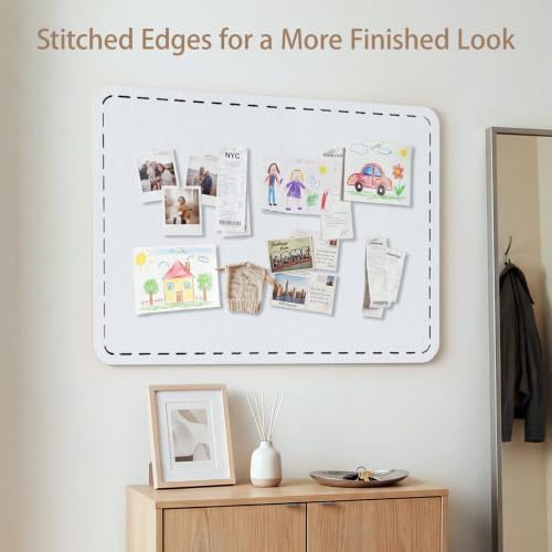 Stitched Bulletin Board 36 x 24 Inches Cork Board Alternative for Wall
