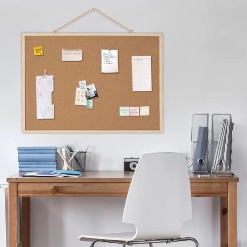 TooCust 20x28 Cork Boards for Walls with Solid Wood Frame, Whiteboard and Cor...