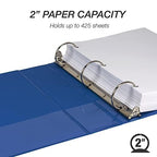 Samsill 2 Inch 3 Ring Binders, Made in USA, Economy Round Ring, 425 Sheet - Image 3