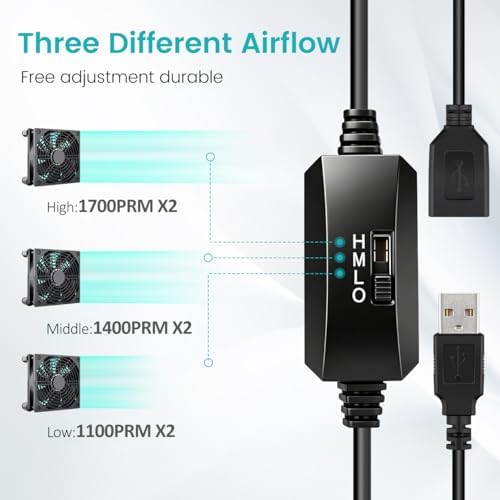 Wathai 240mm Router Cooling Fan for Computer Cooler Small Box 5V USB