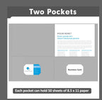 Two Pocket Folders, PANDRI 50 Pack 2 Pocket Folders, Letter Size Paper File - Image 4