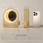 blonbar sunrise alarm clock for bedrooms, moon lamp shown in use