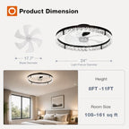 addlon 24" ceiling fans with lights and remote, package contents