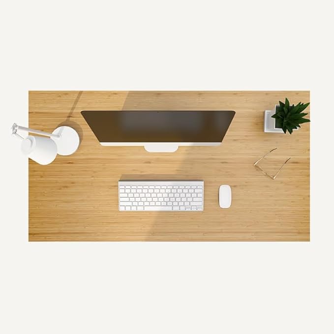 FLEXISPOT EN1 Bamboo Standing Desk, 60 x 30 Inches Whole-Piece Electric - Image 4