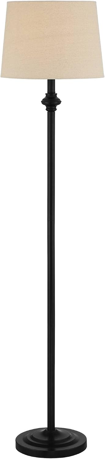 360 Lighting Carter Traditional 3 Piece Table Floor Lamp Set Black Metal Crea...