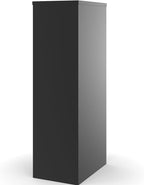staples 4-drawer vertical file cabinet, letter/legal, locking, black showing dimensions