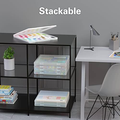 denkee 12 x 12 paper storage, 6 pack showing dimensions