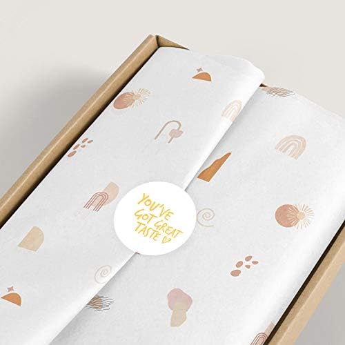 WRAPAHOLIC 2 Inch 500 Total Labels - You've Got Great Taste Stickers - Gold Foil Business Thank You Stickers, Shipping Stickers